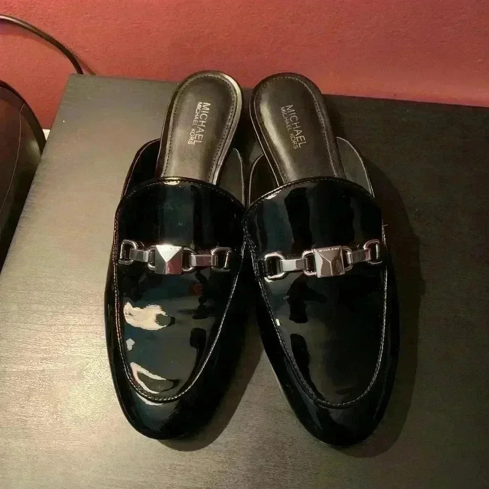 Michael Kors Black Slip On Flats